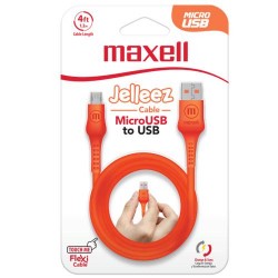 Maxell Jelleez Micro USB to USB Cable Flexi Charge & Sync 1.2m 4ft